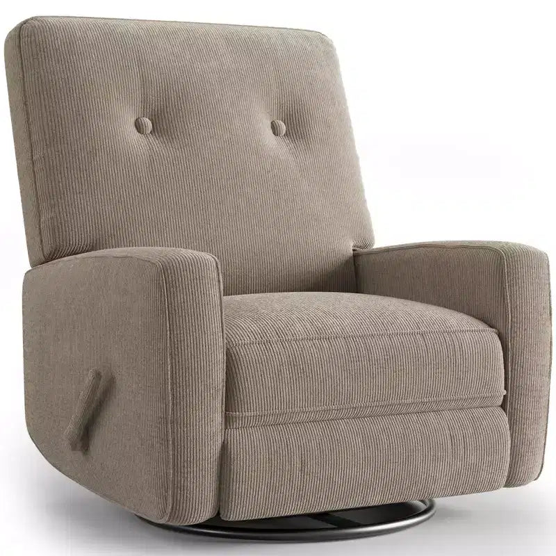 Fauteuil inclinable berçant 360° pour adultes, fauteuil à bascule pour chambre d'enfant, salon, chambre à coucher, bureau, lin
