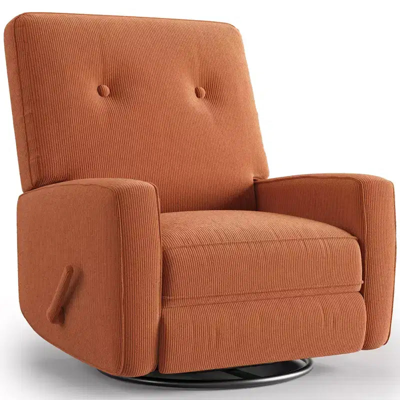Fauteuil inclinable berçant 360° pour adultes, fauteuil à bascule pour chambre d'enfant, salon, chambre à coucher, bureau, lin