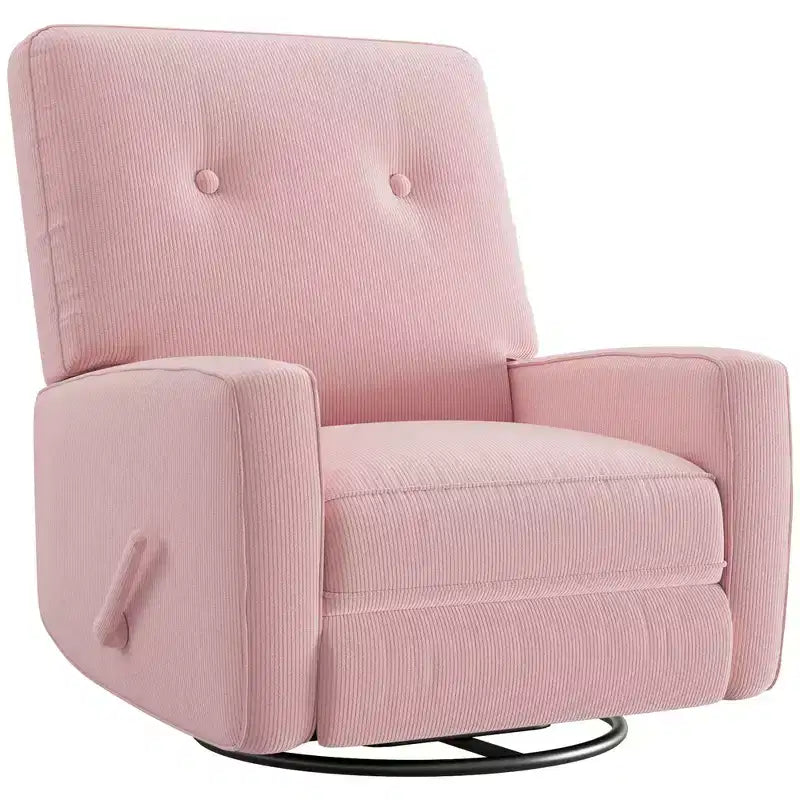 Fauteuil inclinable berçant 360° pour adultes, fauteuil à bascule pour chambre d'enfant, salon, chambre à coucher, bureau, lin