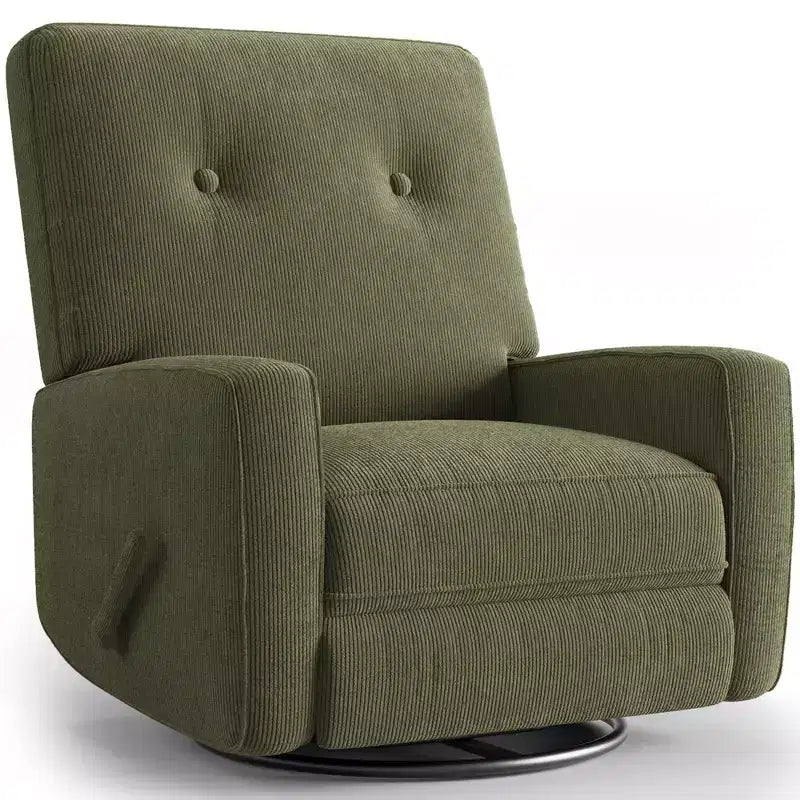 Fauteuil inclinable berçant 360° pour adultes, fauteuil à bascule pour chambre d'enfant, salon, chambre à coucher, bureau, lin