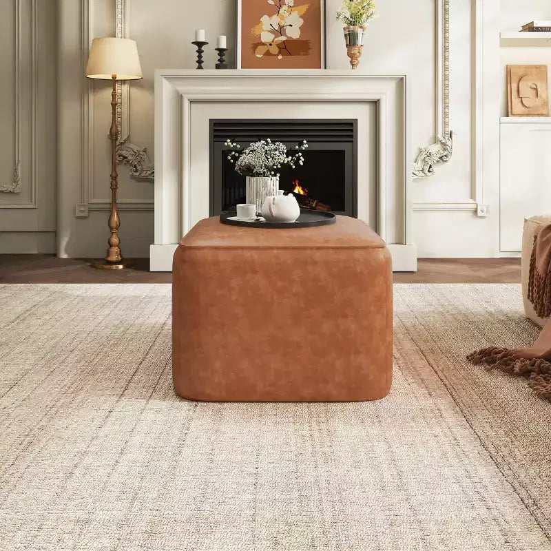 Pouf carré d'appoint moderne rembourré