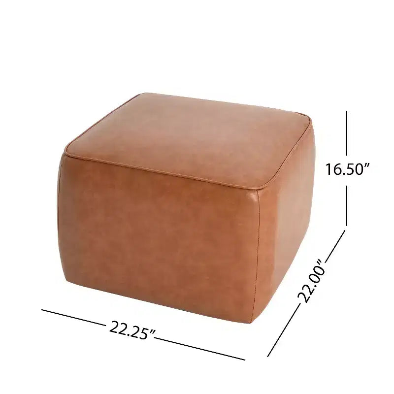 Pouf carré d'appoint moderne rembourré