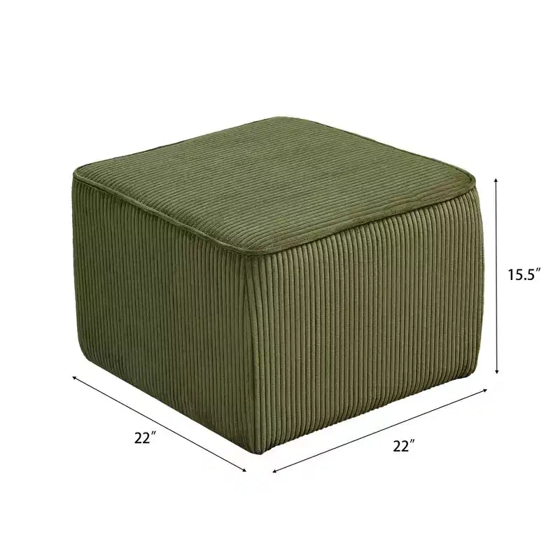 Pouf carré d'appoint moderne rembourré