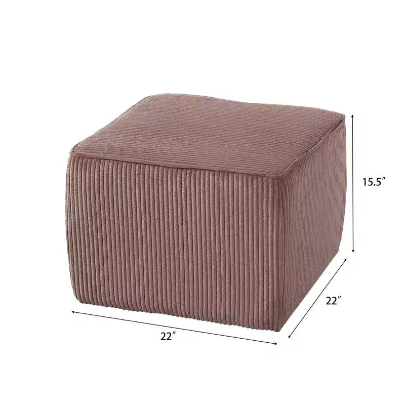 Pouf carré d'appoint moderne rembourré