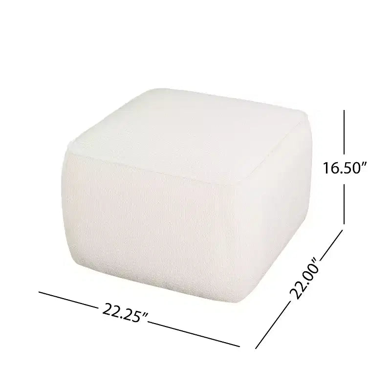 Pouf carré d'appoint moderne rembourré