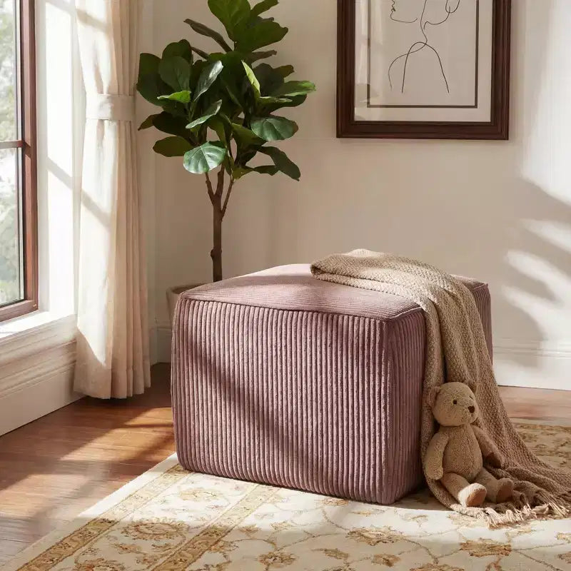 Pouf carré d'appoint moderne rembourré