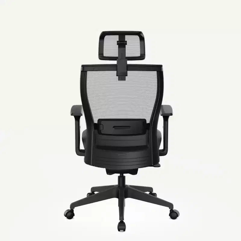 Chaise de bureau ergonomique standard, coussin d'assise en mousse, noir