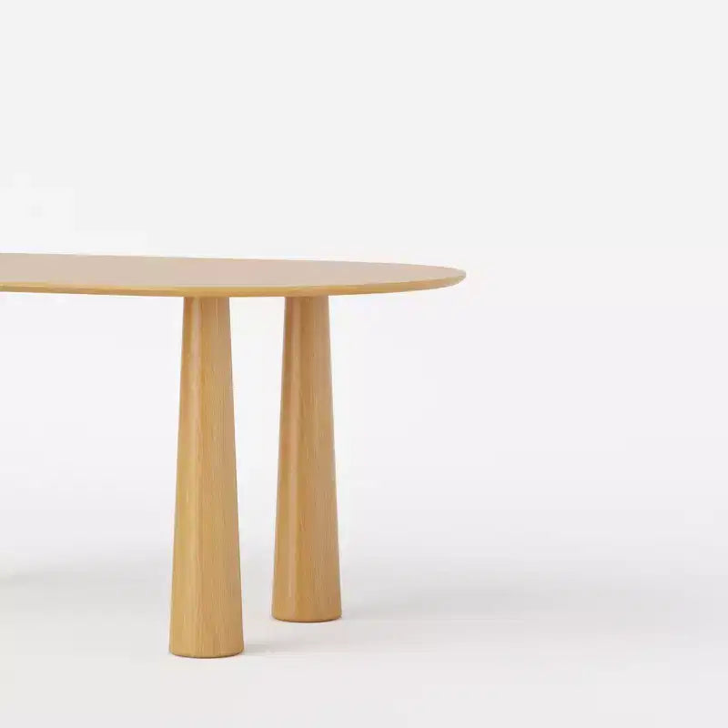 Table de salle à manger ovale en bois avec 4 pieds Table de cuisine moderne pour 6 personnes
