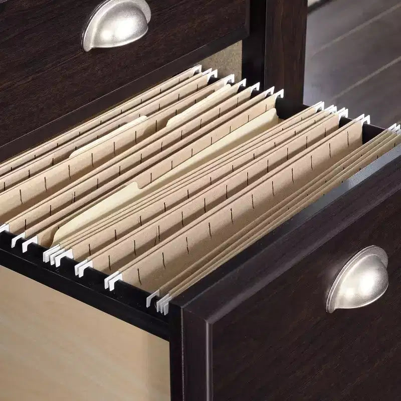 Bureaux d'ordinateur en bois noir avec tiroir polyvalent