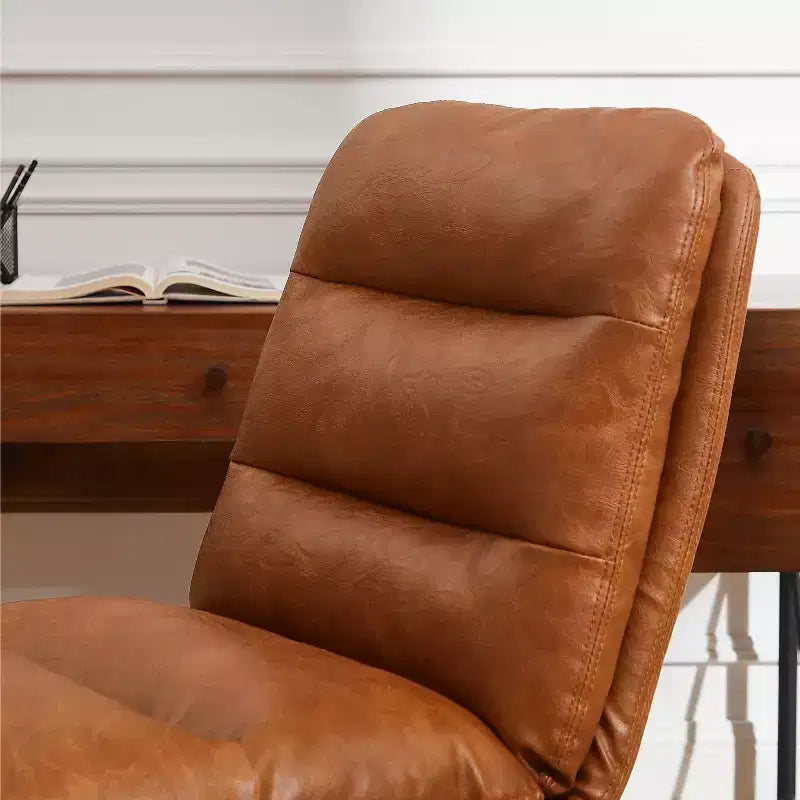 Chaise de bureau pivotante et réglable en similicuir