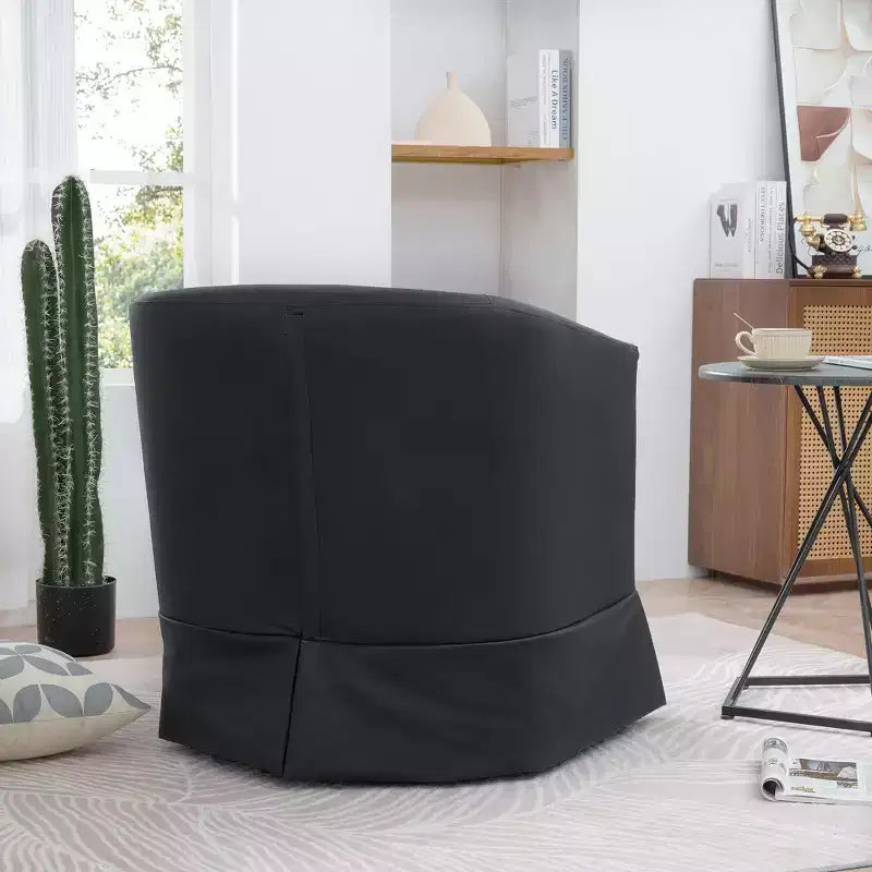 Chaise Pivotante Moderne Fine Fauteuil D'appoint Fauteuil Confortable et Doux avec Base Épaisse Chaise de Salon pour Chambre à Coucher