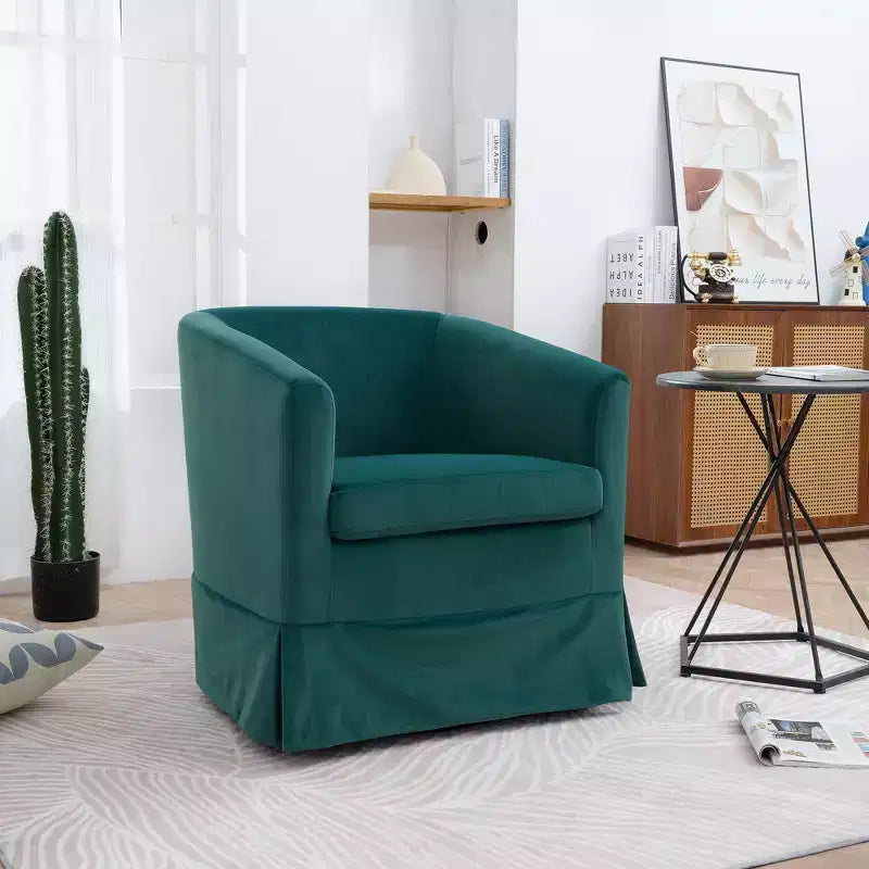 Chaise Pivotante Moderne Fine Fauteuil D'appoint Fauteuil Confortable et Doux avec Base Épaisse Chaise de Salon pour Chambre à Coucher