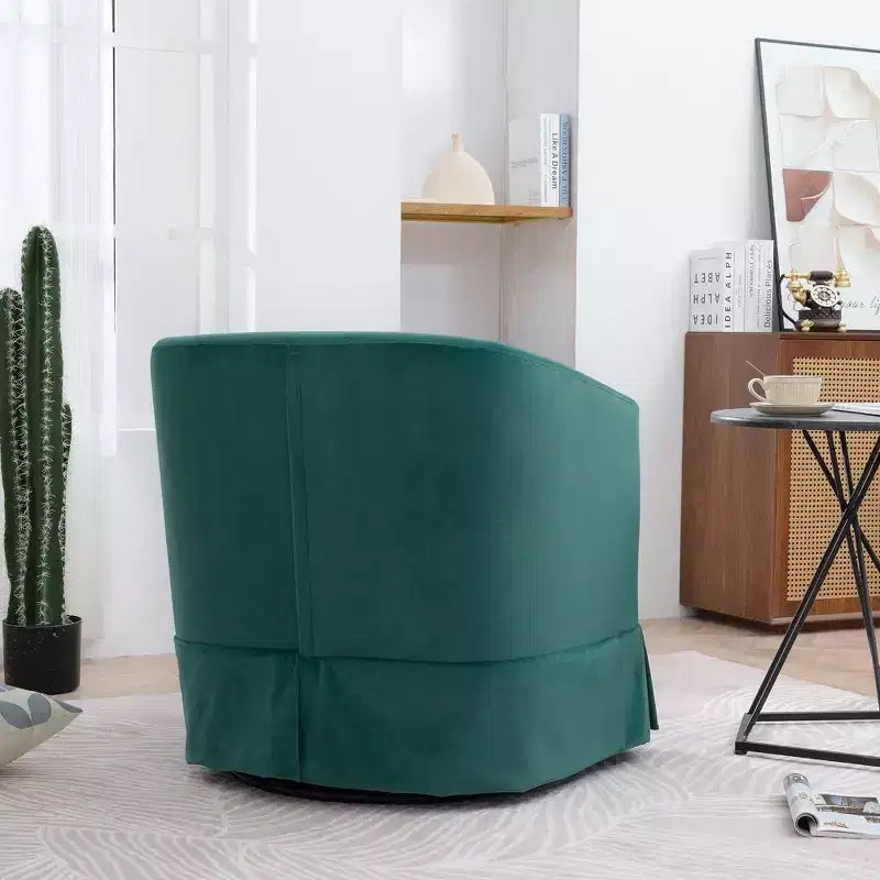 Chaise Pivotante Moderne Fine Fauteuil D'appoint Fauteuil Confortable et Doux avec Base Épaisse Chaise de Salon pour Chambre à Coucher