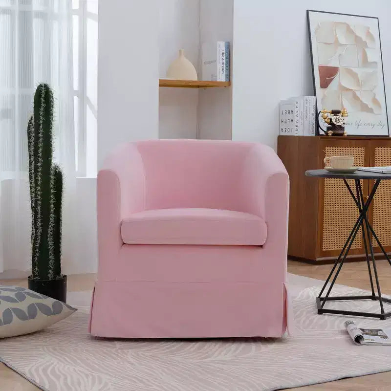Chaise Pivotante Moderne Fine Fauteuil D'appoint Fauteuil Confortable et Doux avec Base Épaisse Chaise de Salon pour Chambre à Coucher