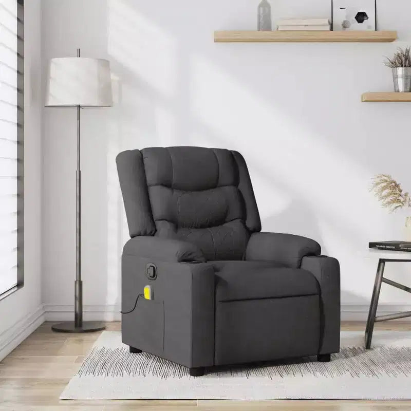 Fauteuil inclinable de massage gris foncé