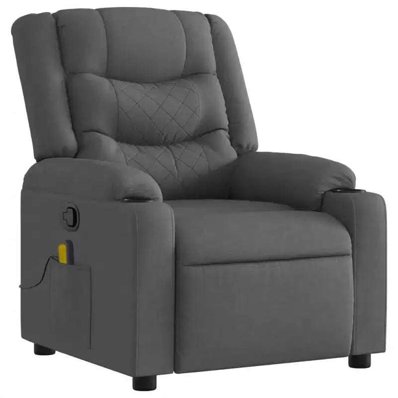 Fauteuil inclinable de massage gris foncé