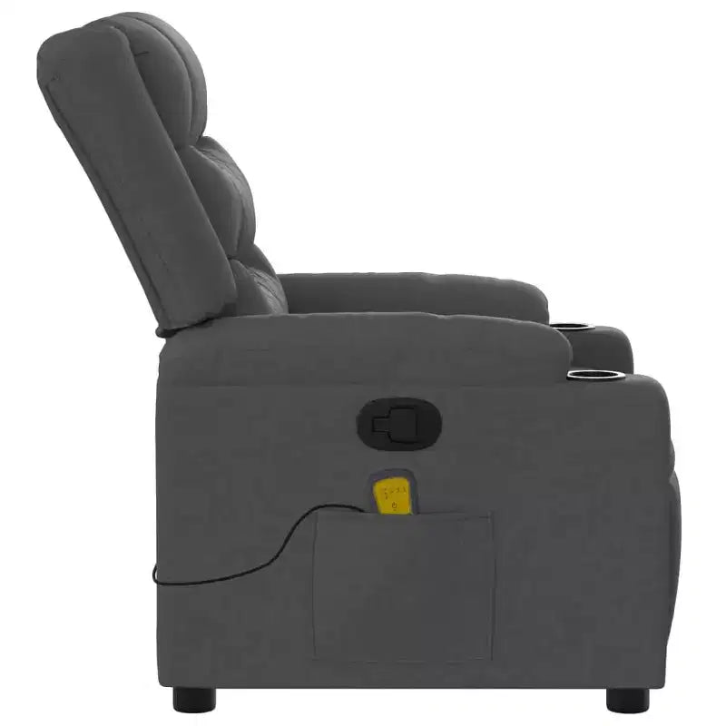 Fauteuil inclinable de massage gris foncé