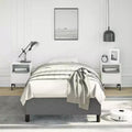 Cadre de lit double, cadre de lit plateforme rembourré en tissu, gris foncé, sans matelas