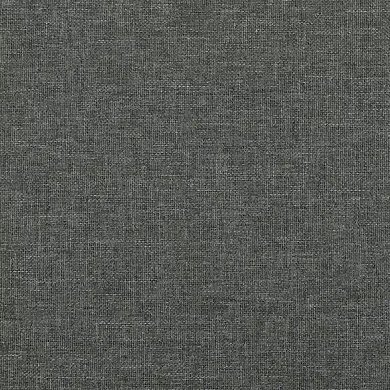 Cadre de lit double, cadre de lit plateforme rembourré en tissu, gris foncé, sans matelas
