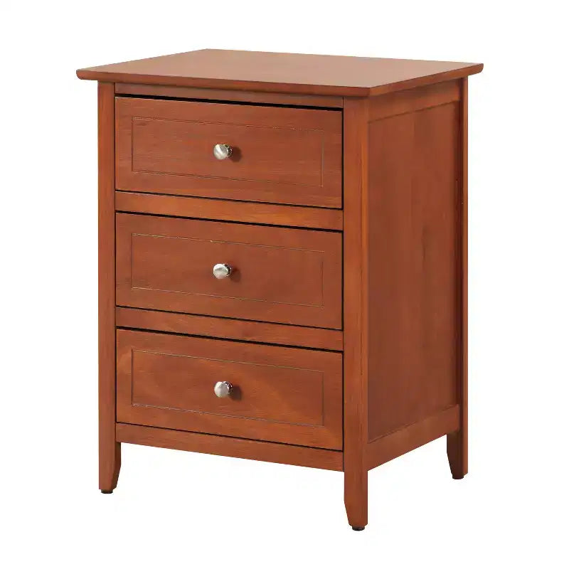 Table de chevet 63,5H x 48,26L x 38,1P, 3 tiroirs, rangement compact