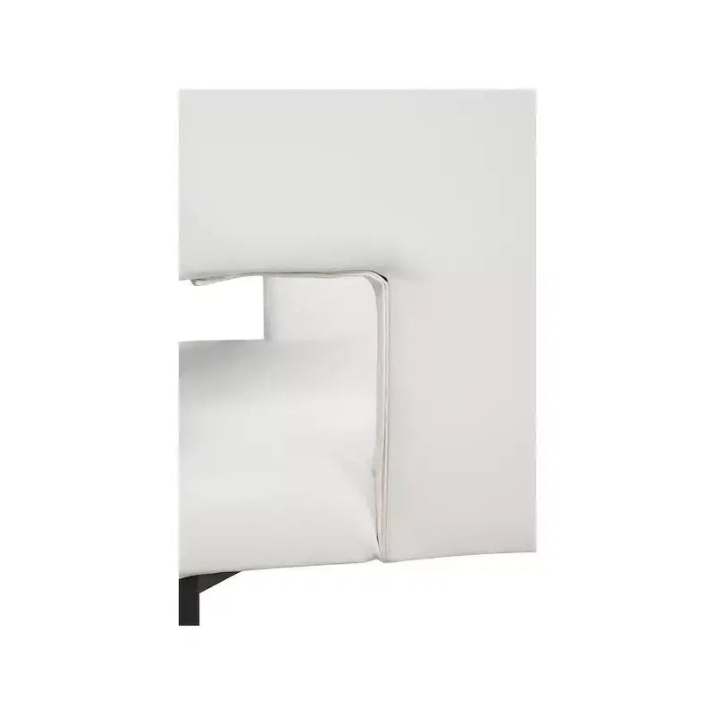Tabouret de comptoir en cuir végétalien blanc, lot de 2