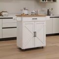 Desserte de cuisine roulante avec étagères réglables, porte-serviettes et plateau en bois pour le rangement