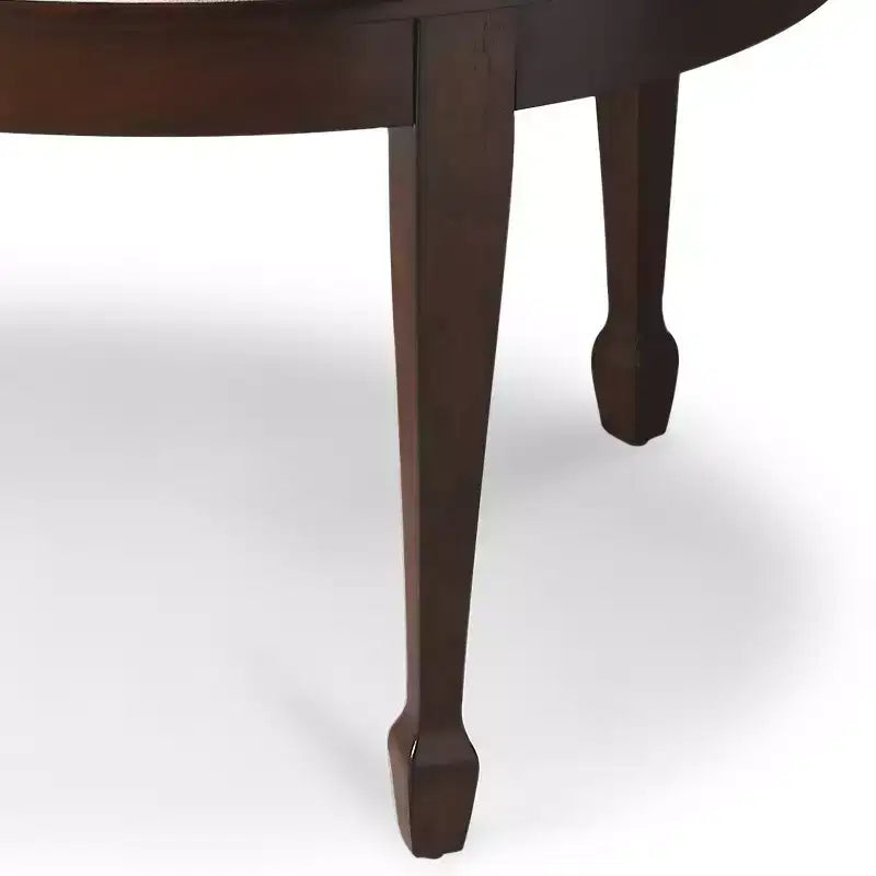 Table basse ovale en bois marron et marron foncé