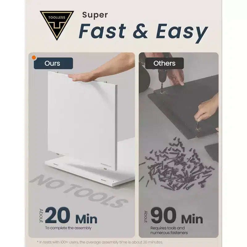 Grande étagère, assemblage ultra-rapide sans outils, bibliothèque de 6 niveaux sur pied avec étagères réglables et porte, blanc neige