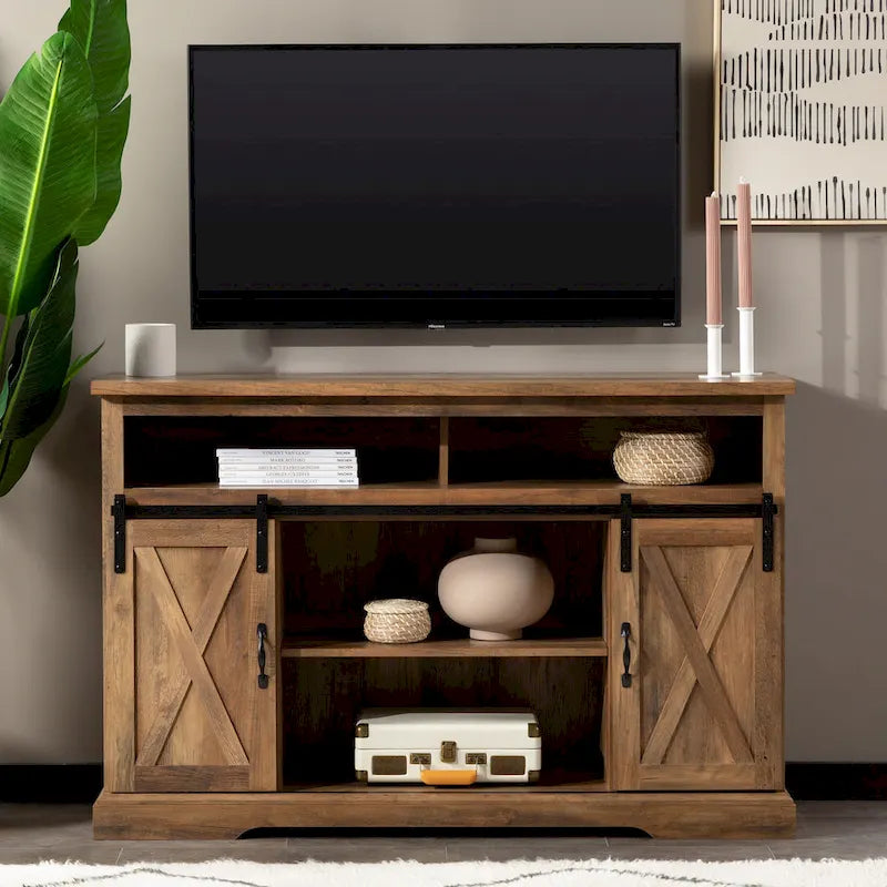Middlebrook 52-inch Highboy Sliding Barn Door TV Stand