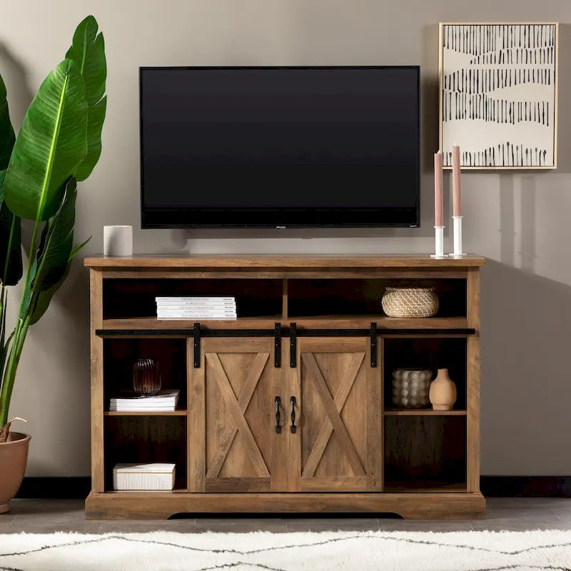 Middlebrook 52-inch Highboy Sliding Barn Door TV Stand