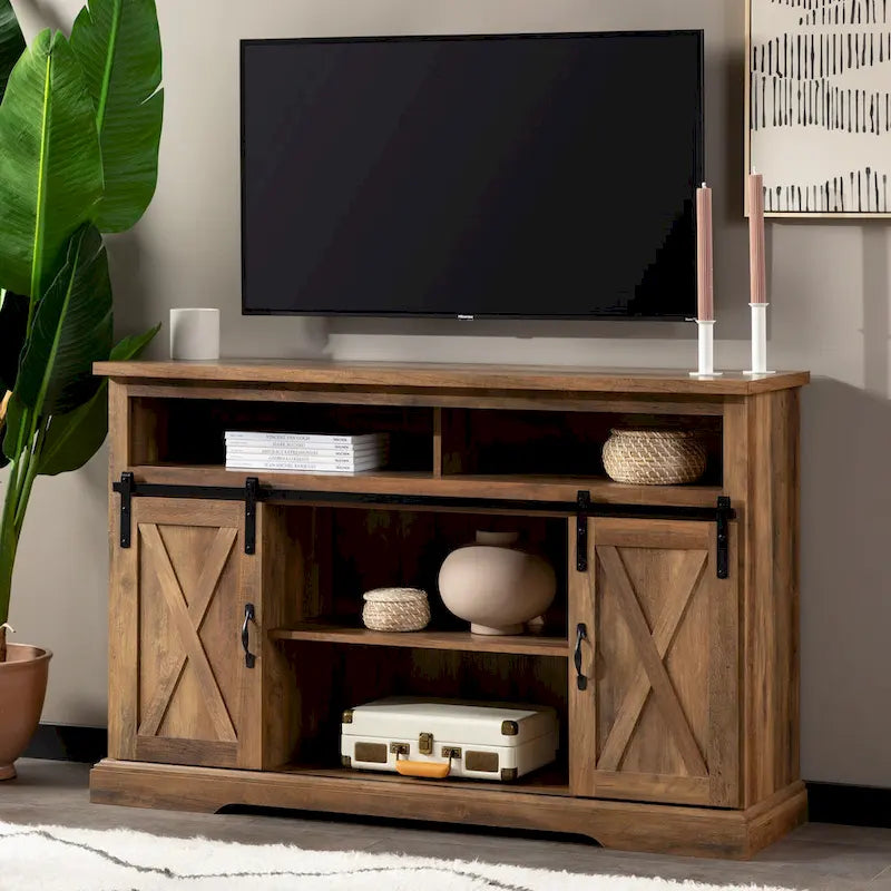 Middlebrook 52-inch Highboy Sliding Barn Door TV Stand