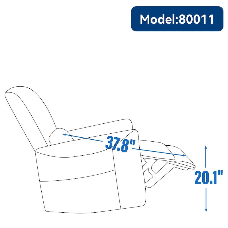 Leatheraire Swivel and Rocker Power Recliner Chair, Heavy Duty Motion Mechanism with USB and Type-C Ports