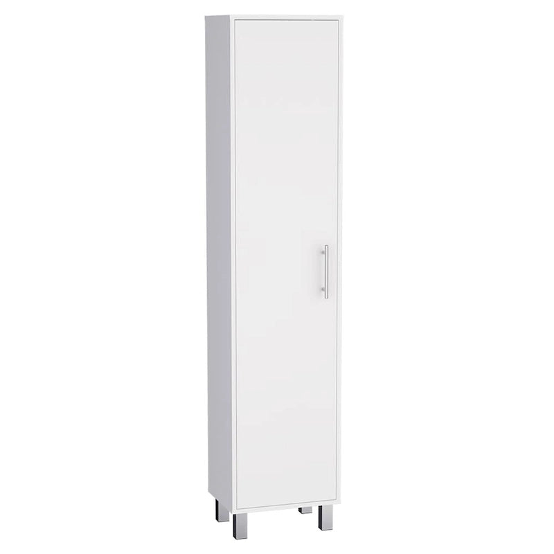 70 Tall Storage Cabinet Broom Closet with Broom Hangers,and Four Shelves