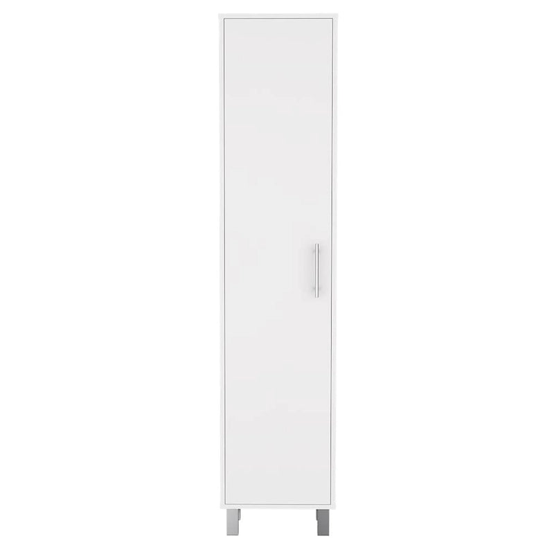 70 Tall Storage Cabinet Broom Closet with Broom Hangers,and Four Shelves