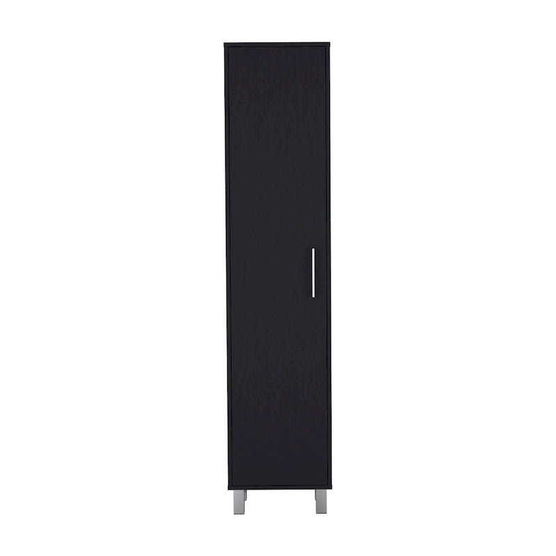 70 Tall Storage Cabinet Broom Closet with Broom Hangers,and Four Shelves