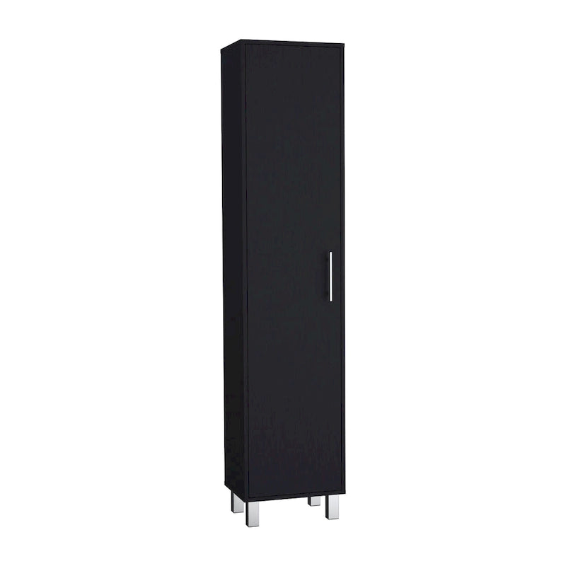 70 Tall Storage Cabinet Broom Closet with Broom Hangers,and Four Shelves