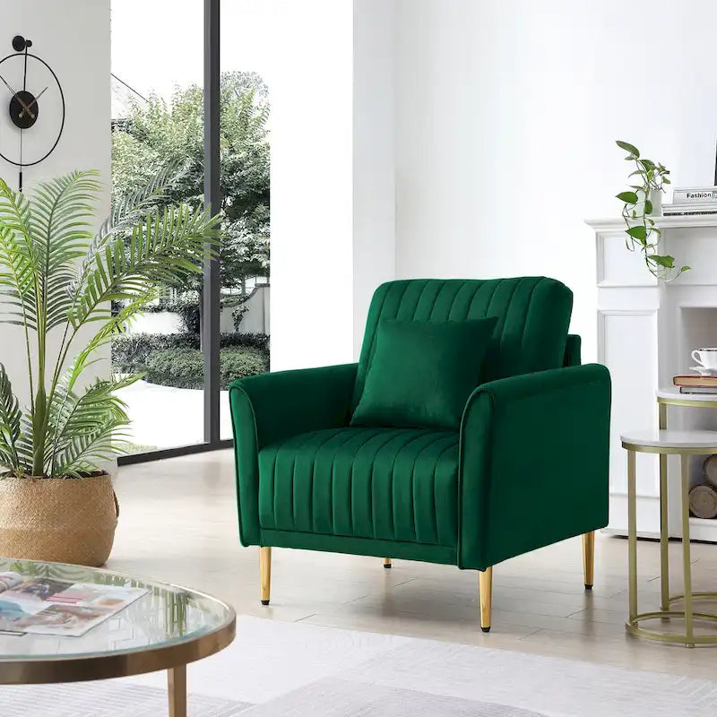 Velvet Accent Chair Living Room Chair Set of 2