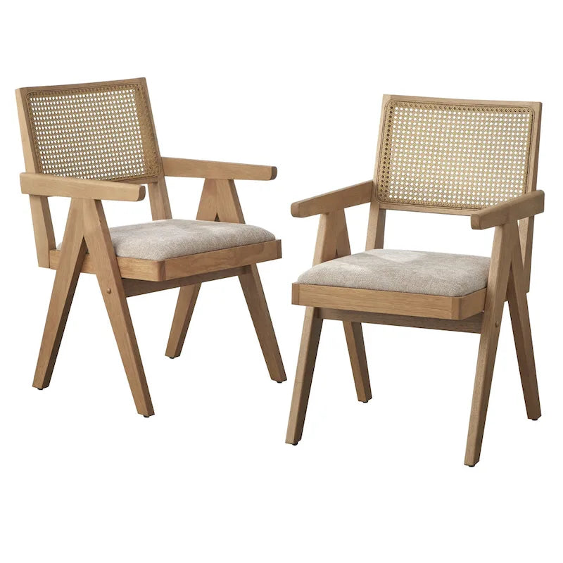 Lifestorey Baywood 5-Piece Solid Wood Armchair Dining Set