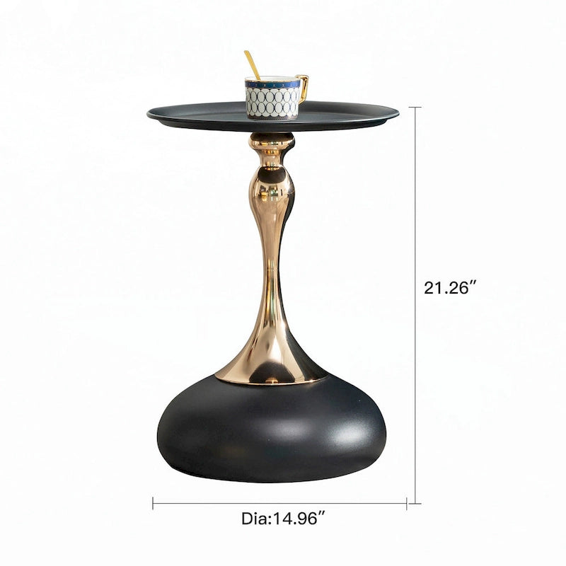small round side table for small space
