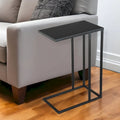 HomeRoots 24 Black Iron Abstract End Table - 17' X '23.6' X '11