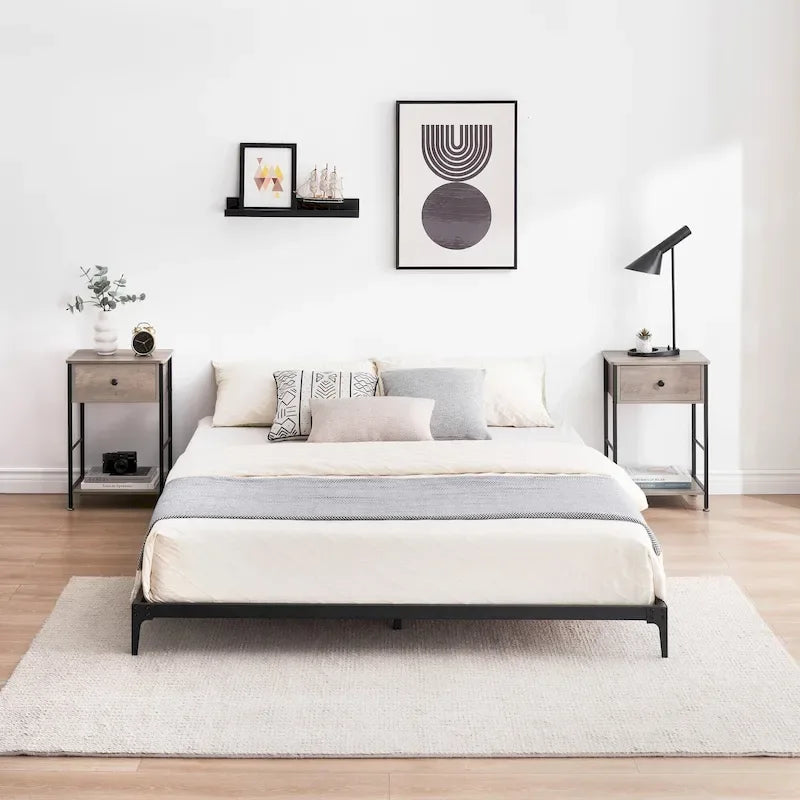 Metal Bed Frame, Low Platform Bed Frames