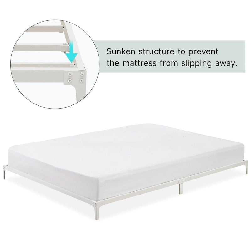 Metal Bed Frame, Low Platform Bed Frames