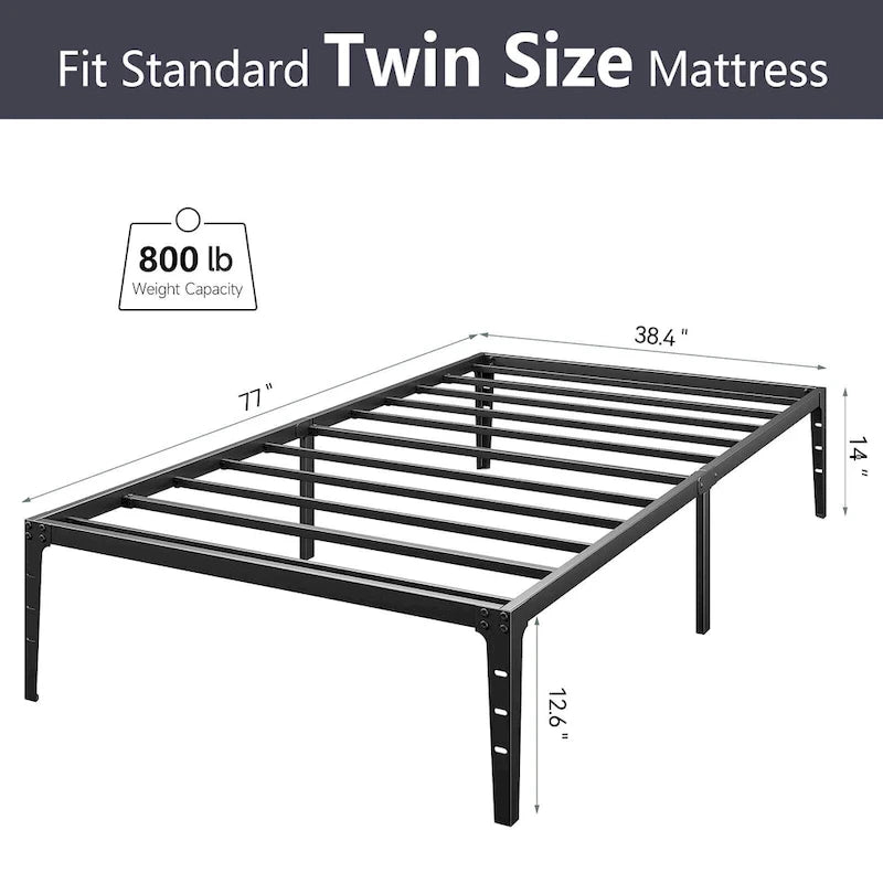 Metal Bed Frame, Low Platform Bed Frames