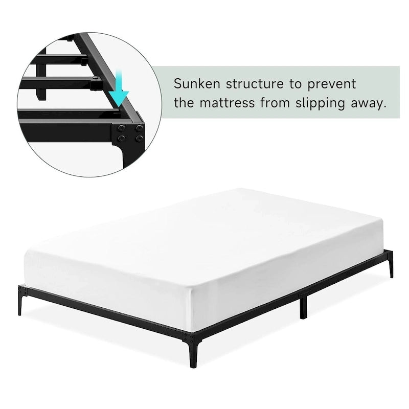 Metal Bed Frame, Low Platform Bed Frames