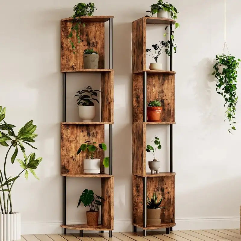 Corner Shelf Stand - 11.8D x 11.8W x 58.2H