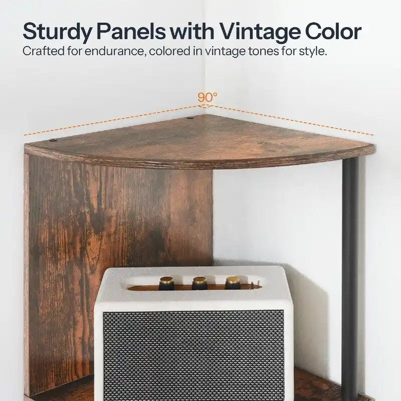 Corner Shelf Stand - 11.8D x 11.8W x 58.2H