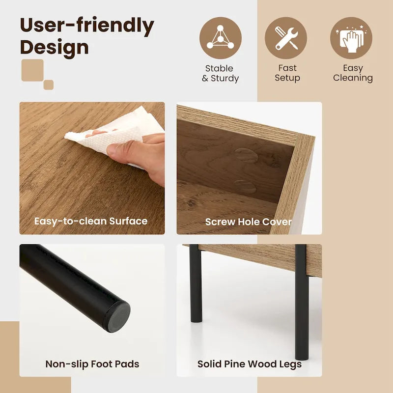 Costway Lift Top Coffee Table with Storage Compartment & 3 Open - See Details