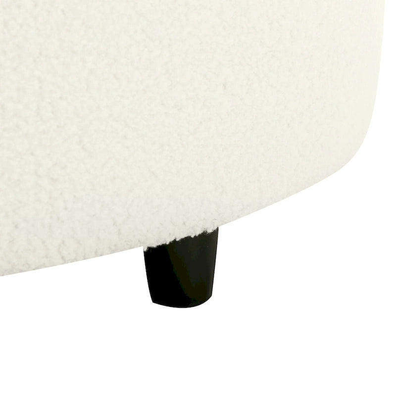 103.5 Lamb Velvet Armless Sofa with 6 Pillows and Floating Design