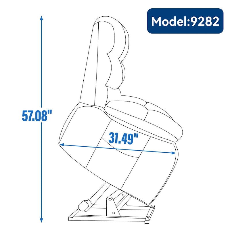 Dual Motor Power Lift Recliner Chair with Massage and Heat for Elderly People, Large Lazy Single Boy Recliners with Power-Remote