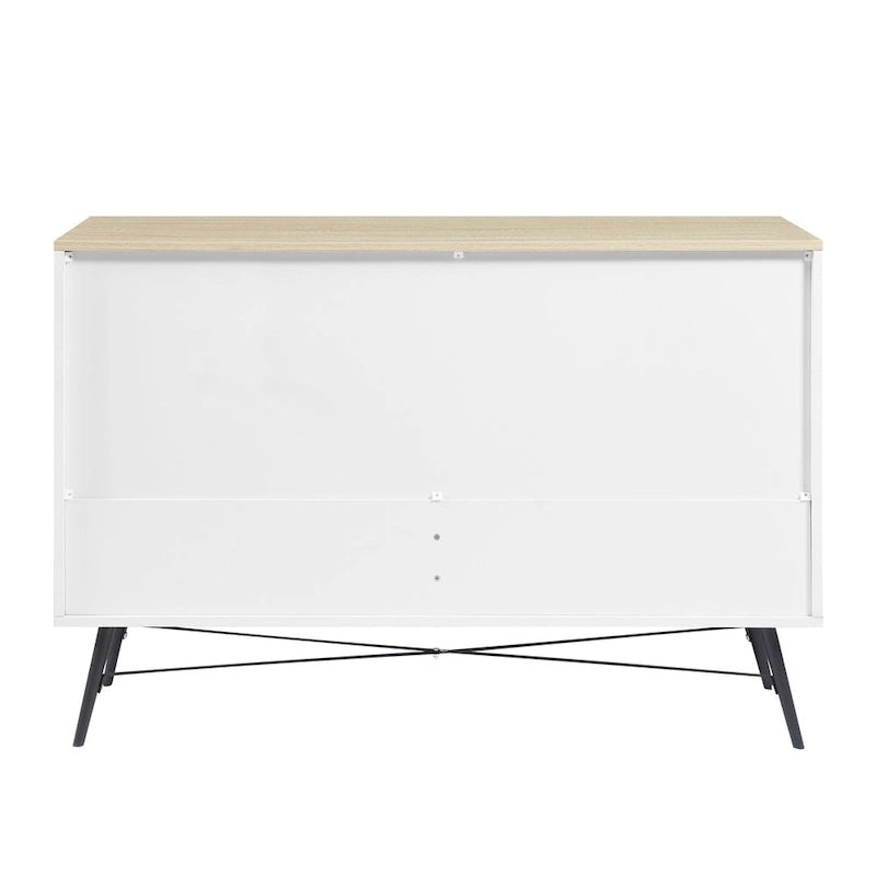 Rustic Style 47.24 Dresser TV Stand with 6 Deep Storage Drawers for Living Room